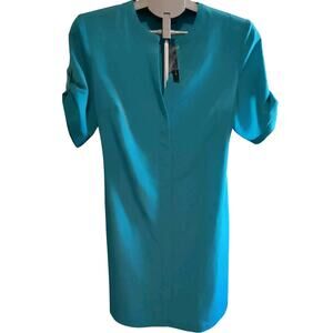 Limited Women's Light Blue/Teal Belt Side Zip Slitted Dress Size 6